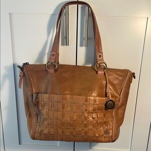 The Sak Tan Leather Tote Bag